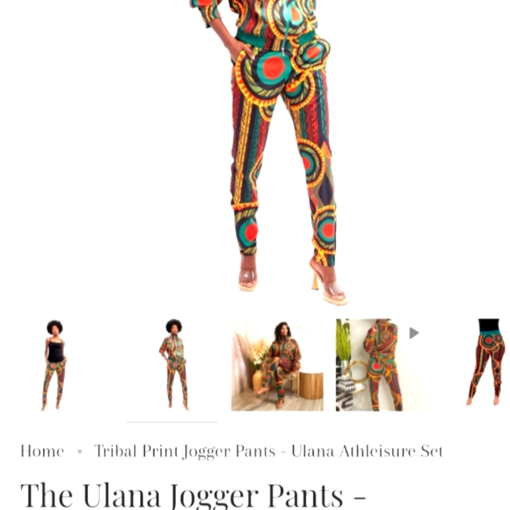Sassy Jones Jogger Pants/Afrique Print